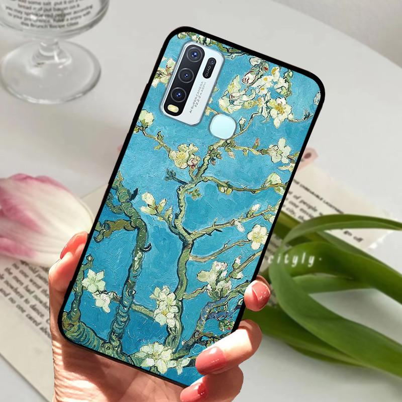 Для Vivo Y30 1938 Y50 1935 Чехол животное Силиконовый Мягкий ТПУ Задние крышки Для Vivo Y 30 50 Y30 2020 Чехол Защитный Мультяшный Funda