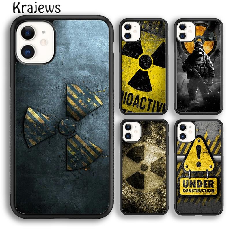 Радиоактивный предупреждающий знак Чехол для телефона Для iPhone 16 15 14 plus XS XR 11 12 mini 13 pro max coque Оболочка Fundas