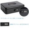 Lysmics Metal Dial Safe with Coin and Banknote Organizer, Black, Large