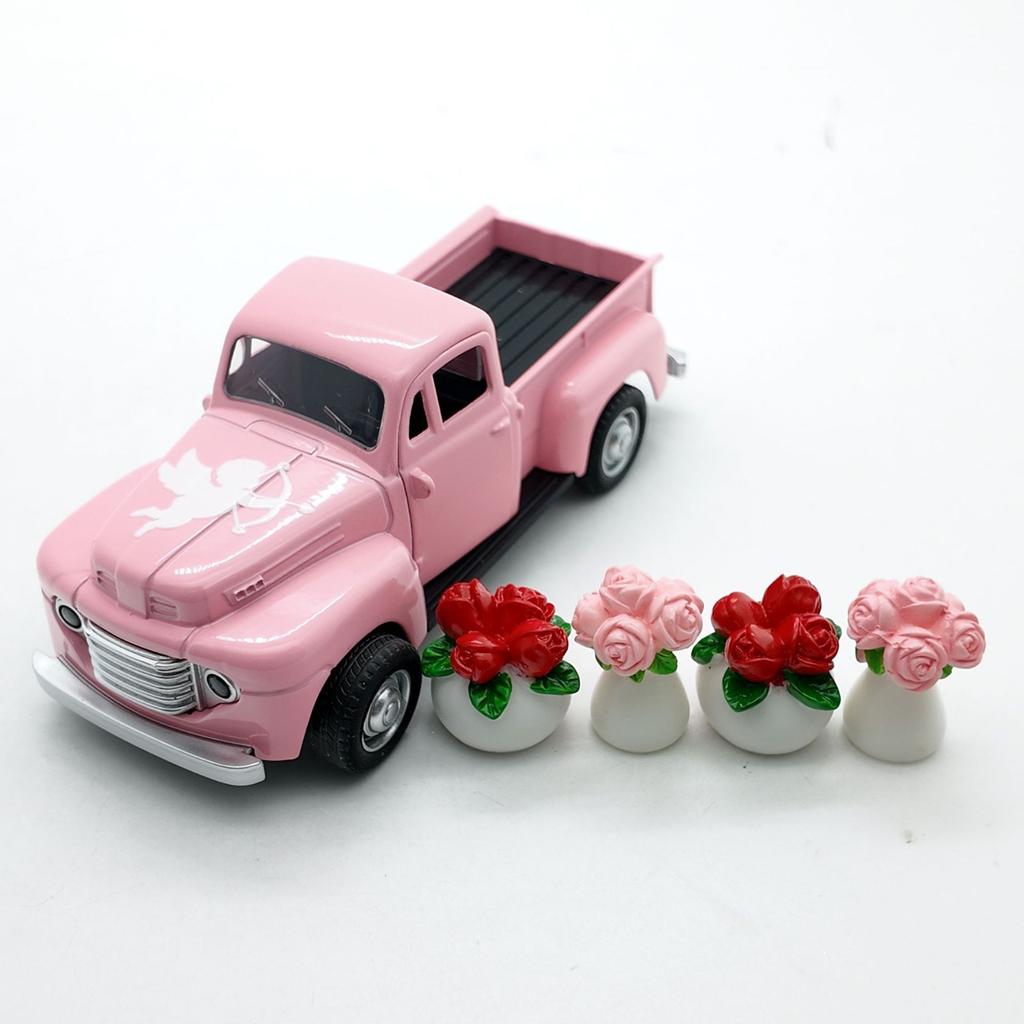 Vintage Car Ornaments, Valentine'S Day Rose Decorations