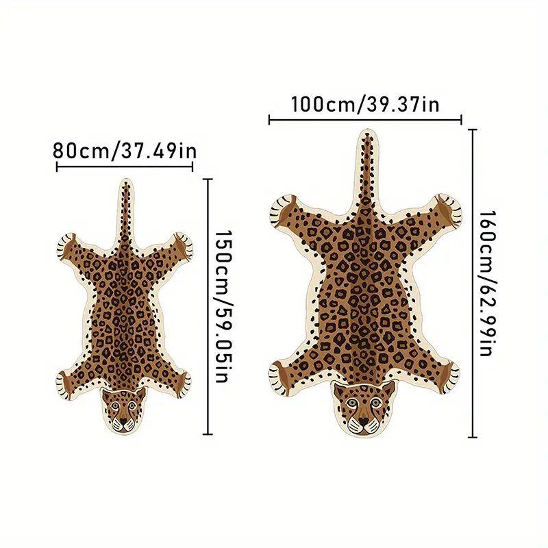 Мультяшный ковер с леопардом, украшение для дома, плюшевый ковер для спальни, ковер для гостиной, впитывающий и противоскользящий ковер