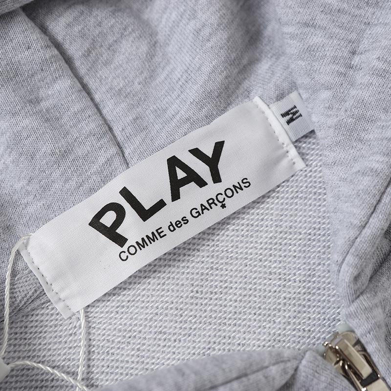 Унисекс худи-кардиган Play от Rei Kawakubo с вышитым сердцем, осенне-зимняя коллекция