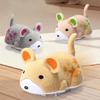 With Fun Sounds Squeaky Hamster Kitten Toy Plush Flocking Mouses Toy Pet Exercise Toy