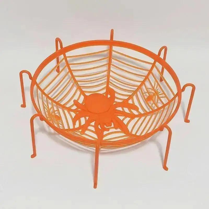 1 Pcs Creative Design Halloween Fruit Tray Practical Spider Web Snack Platter Festival Party Candy Tray Home Decorative Goods