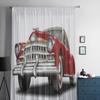 Ретро автомобиль тюль прозрачные шторы для окон для гостиной спальни современные шифоновые вуали органза шторы декоративные шторы
