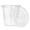 HONOR PET Cups, 240ml, 8 Oz, 50-Pack, Takeout, Clear, with Flat Lids