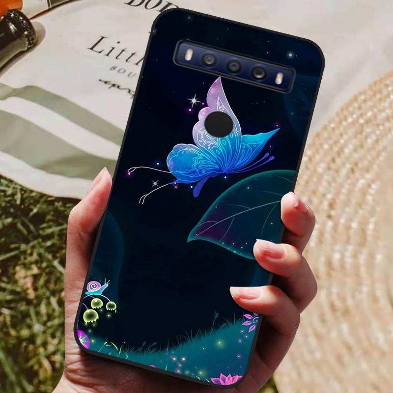 Чехол для TCL 10 SE Черный ТПУ Силиконовый Чехол Для Телефона TCL 10SE Чехлы tcl 10se T766H T766J T766U T766A Fundas Бампер Мраморный