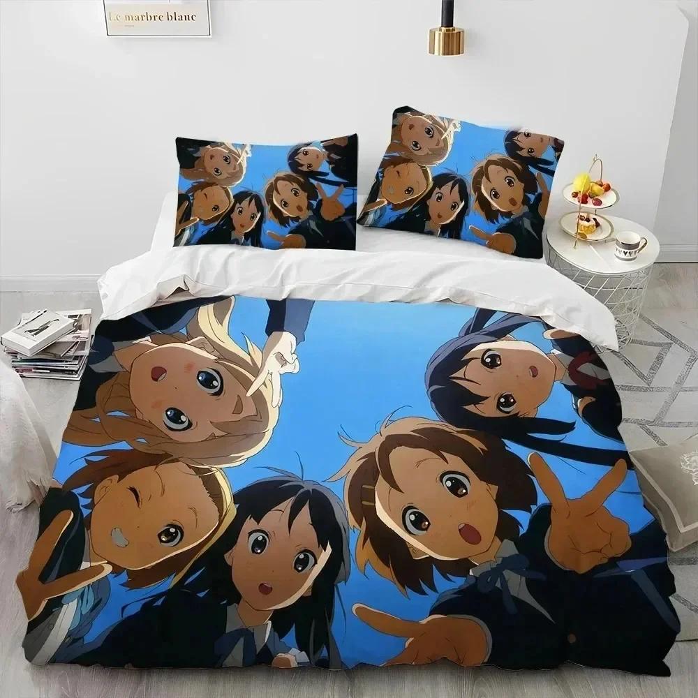 Luxury New 3D Print K-On Kawaii Girls Anime Bedding Set Boys Girls Twin Queen King Size Duvet Cover Bed Adult Home Textileextile
