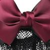 Bowknot Hair Snood Net Elegant Women Barrette Hair Clip Bun Cover for Waitress Nurse Red Bowknot