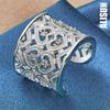 925 Sterling Silver Open AAA Zircon Multi Heart Ring Fashion Wedding Jewelry