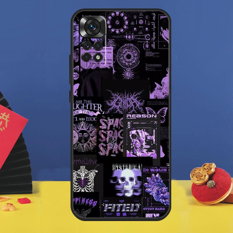 Фиолетовый Эстетичный Чехол Для Телефона Для Xiaomi Redmi Note 14 Pro 13 11 9 10 12 15 Pro Plus 10C 12C 13C 14C 15C