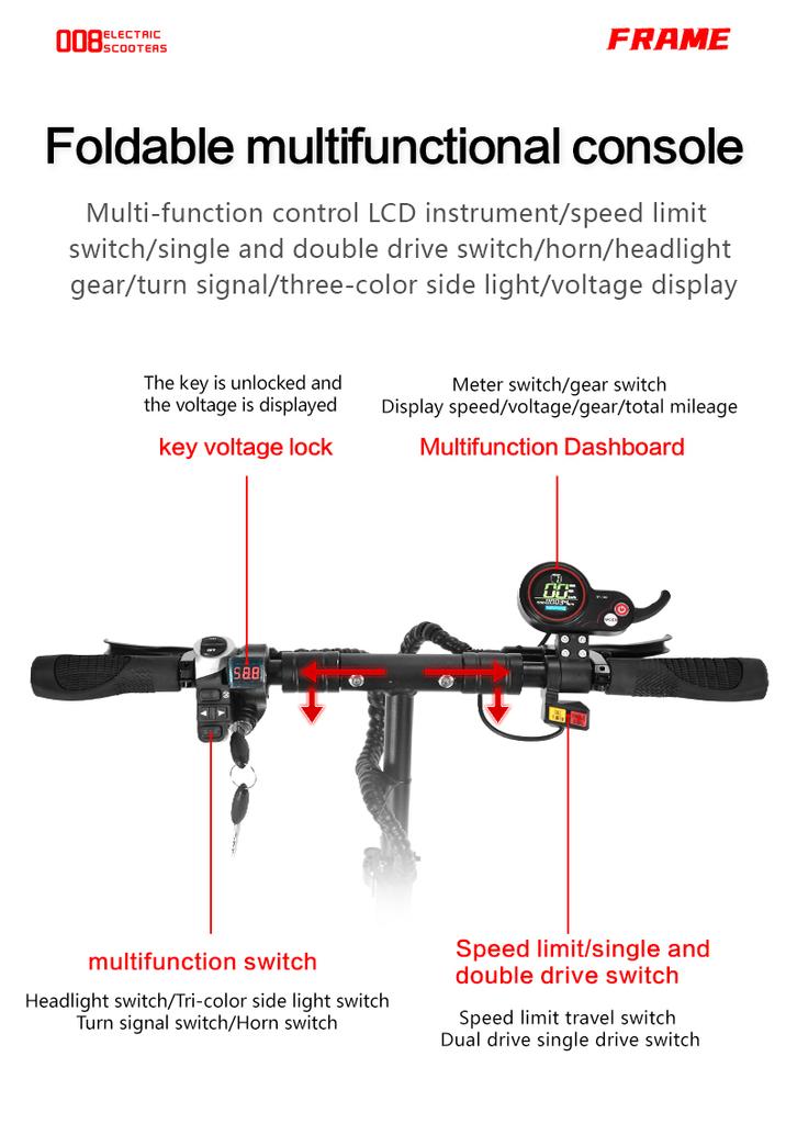 BOYUEDA Q7Pro Escooter 3200W Dual Motor 52V19AH Battery Dual Drive 10-дюймовый взрослый электросамокат с бесшумными шинами, складной электросамокат
