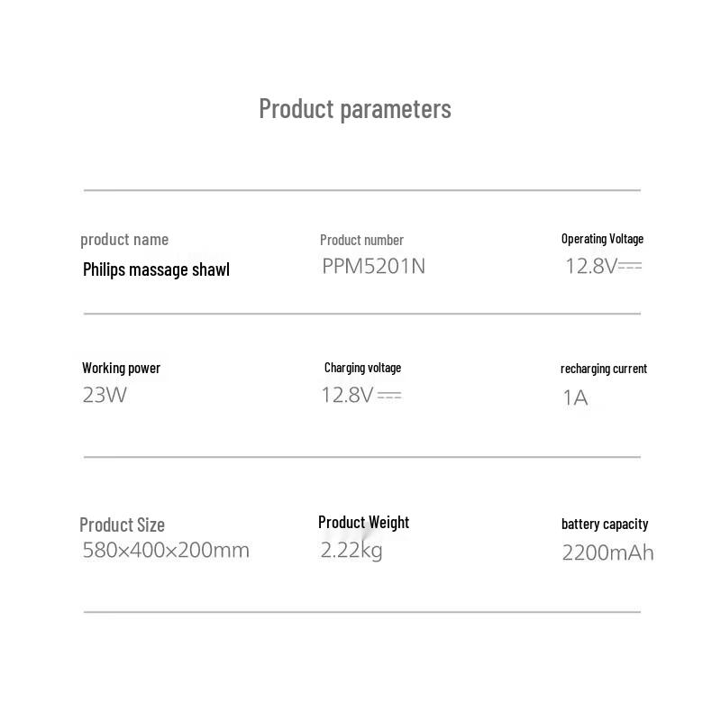 Philips Массажер для шеи и плеч с подогревом (PPM5201N) Китайская вилка (адаптер в комплекте)