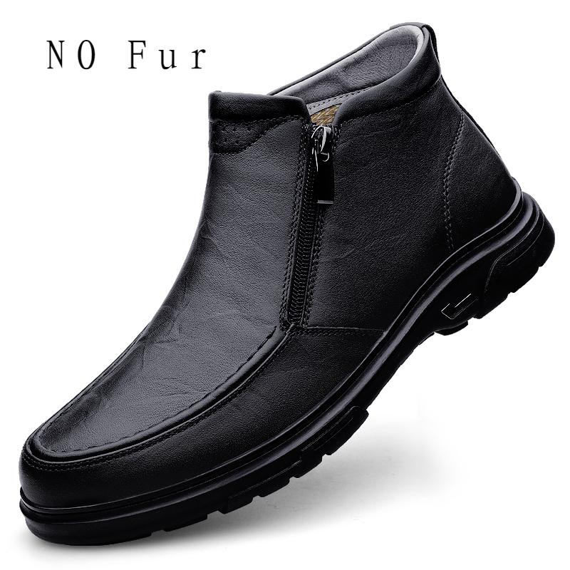 Модные мужские ботинки из натуральной кожи, ветрозащитные, противоскользящие, осенне-зимние ботинки Челси, теплые зимние ботинки, мужские хлопковые ботинки, повседневная обувь для мужчин