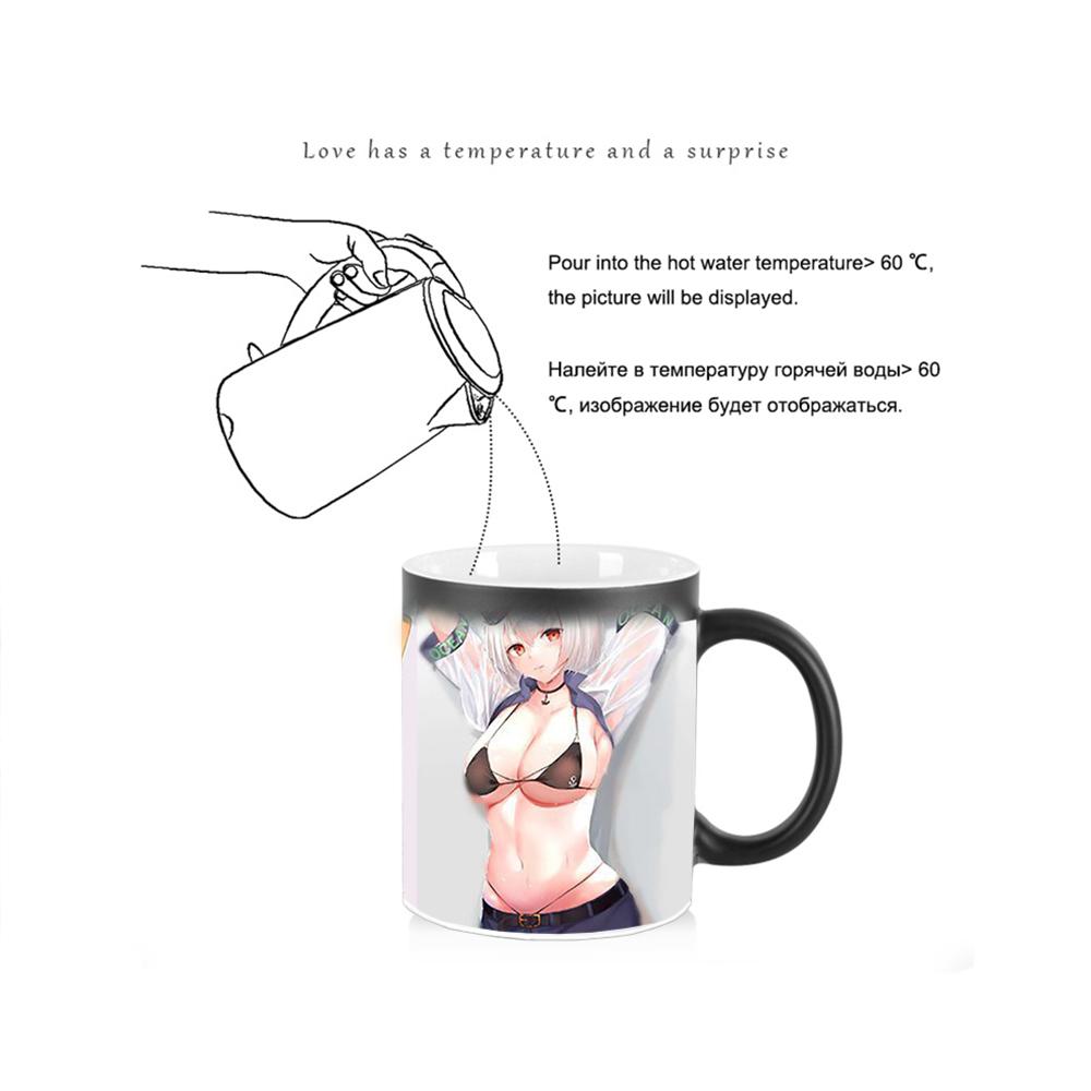 Сексуальная полуголая женщина волшебная кружка BSKT-141 керамические кружки кофейные чашки обесцвечивающаяся чашка посуда для напитков персонализированные подарки бесплатная доставка