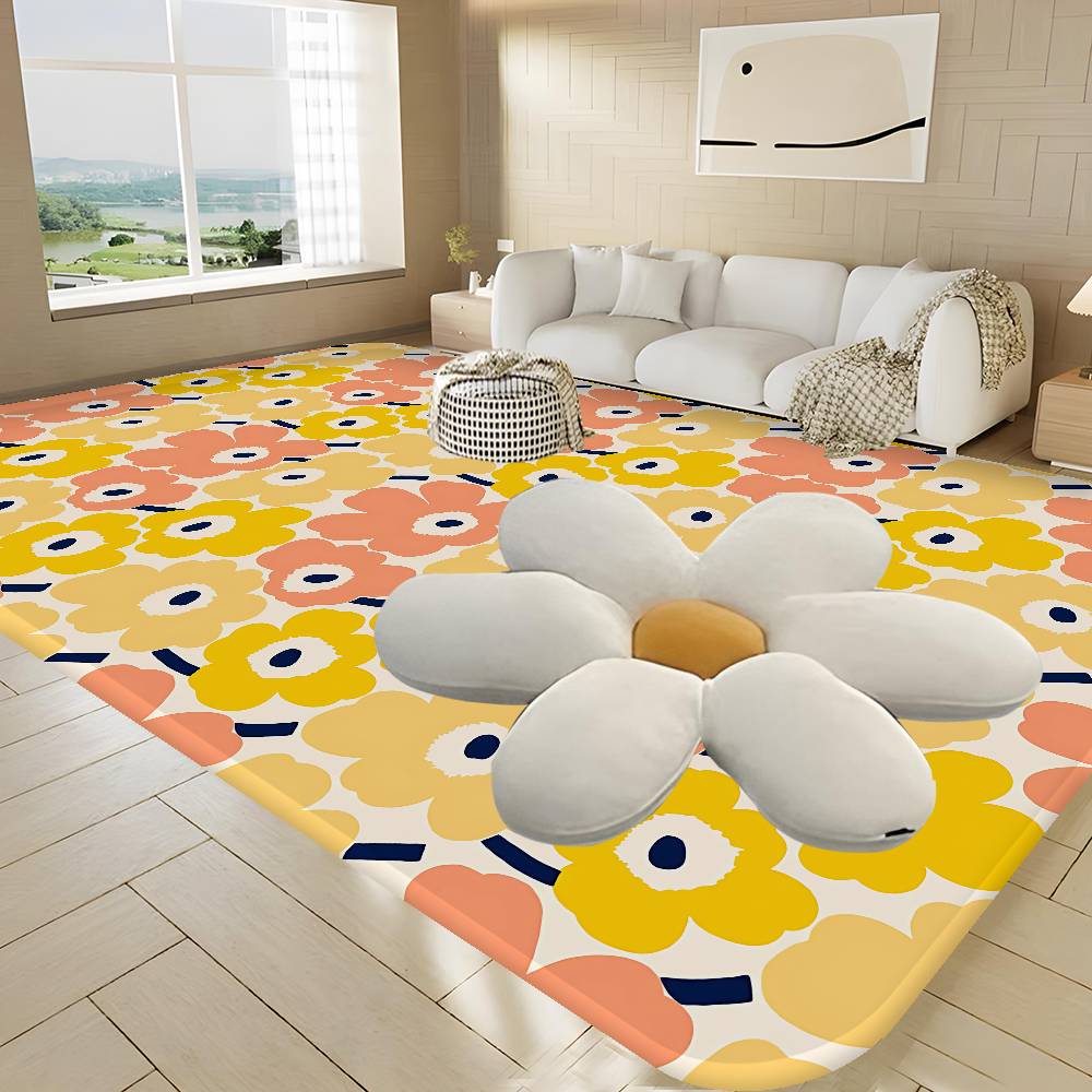 M-Marimekko-U-Unikko Цветы Коврики для Комнаты Ретро Множественный Выбор Ковер для Гостиной Кухни Нескользящий Приветственный Коврик