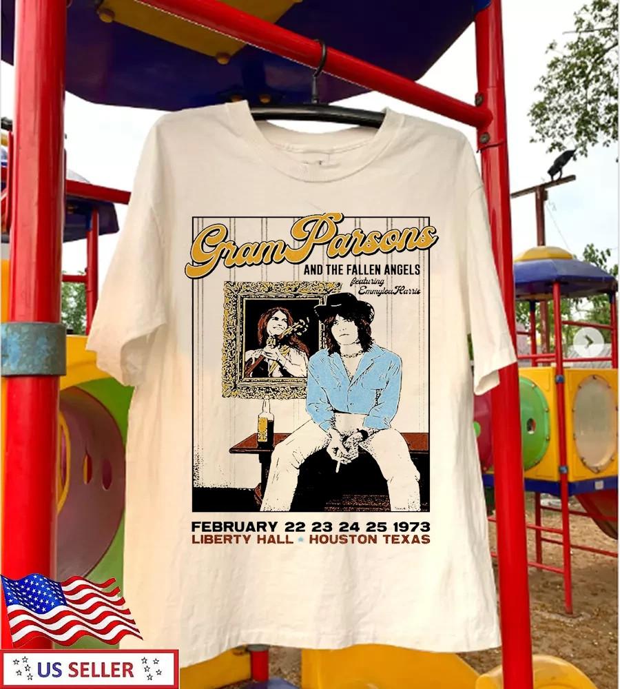 Gram Parsons And The Fallen Angel 1973 Poster T Shirt Full Size S-5XL TT1057 Unisex T-Shirt