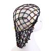 Mesh Hair Net Polyester Knit Snoods Crocheted Sleep Cap with Faux Pearls Decoration Fashionable Head Cover for Women