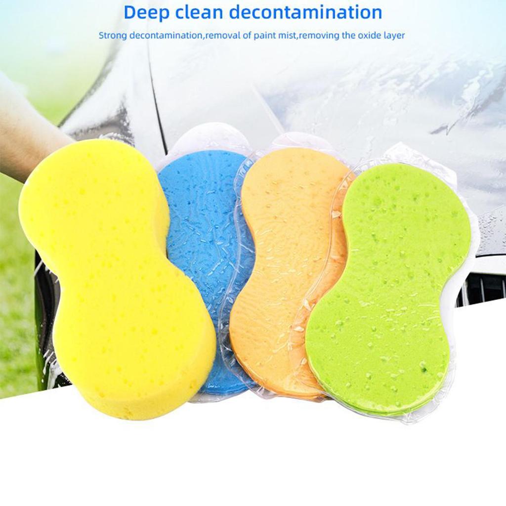Car Wash Sponge Car Cleaning Sponge Applicator Pads Scratch-Free Scrubber Stain Cleaning Supplies for Exterior Interior Truck RV