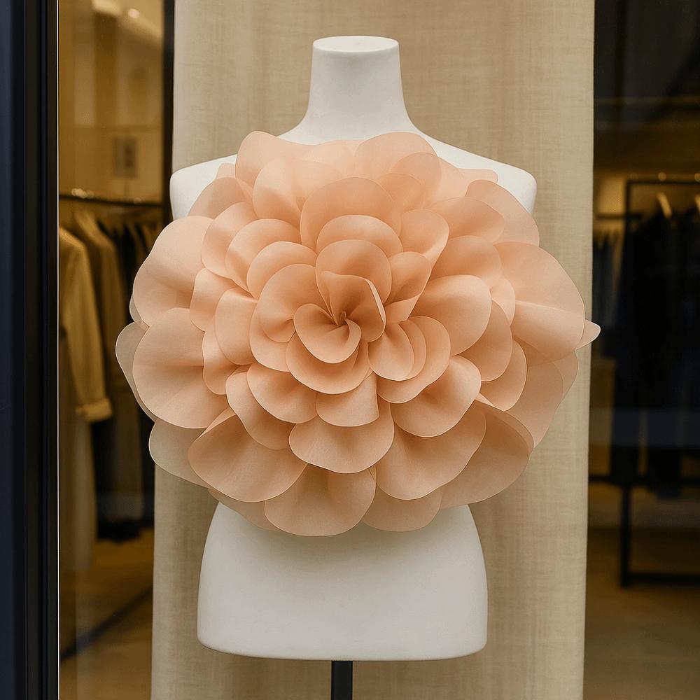 Elegant 37cm Artificial Peony Flower Large Satin Velvet Peony for Brooch Versatile DIY Wedding Dress Fake Flower Photo Props