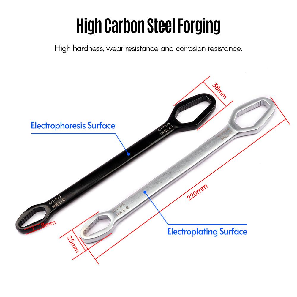 Универсальный двусторонний ключ, многофункциональный самозатягивающийся регулируемый гаечный ключ Torx для велосипеда