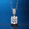 D Color 2ct Moissanite Necklace 925 Soild Sterling Sliver Necklaces Chain with Certificate Wedding Fine Jewelry for Woman