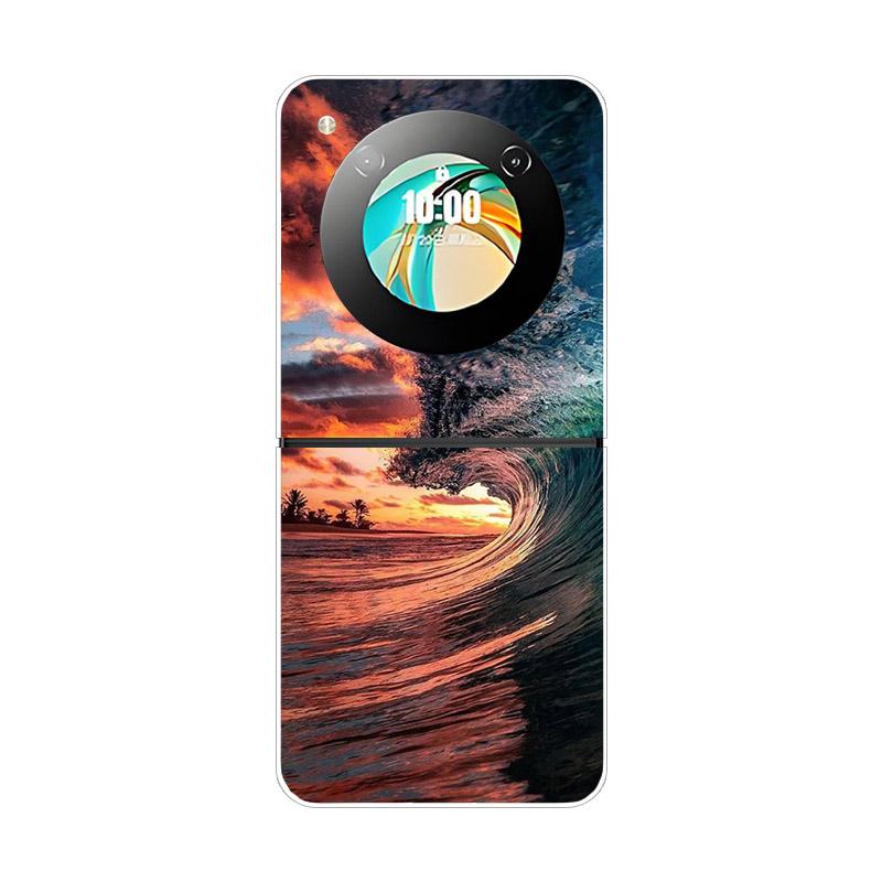Чехол для ZTE Nubia Flip NX724J Модный Расписной Прозрачный Жесткий ПК Складной Для ZTE Libero Flip 5G A304ZT Прозрачная Крышка Телефона Funda