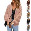 Fashionable Women's Loose Knitted Cardigan Sweater Casual Long Sleeved Jacket