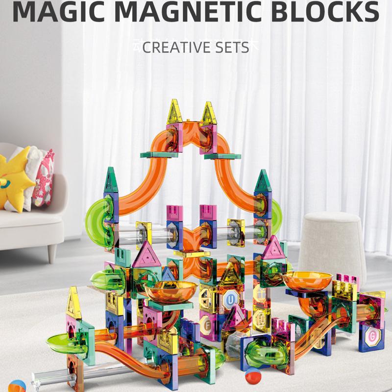 Chute Rollerball Magnetic Piece Building Blocks Intelligence Puzzle Boys Toys Gifts