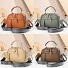 Large Capacity Pu Leather Satchel With Secure Zip Closure And Inner Pockets For Casual Wear
