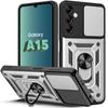 Shockproof Case - Booling - for Samsung Galaxy A15 4G-5G - Silver - Shockproof - Sliding Camera