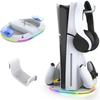 PS5 Pro Compatible Vertical Stand Stand for PS5 PS5 Pro Controller Charger PhyiFlbey Charging 2 Devices Simultaneously Multifunctional Storage