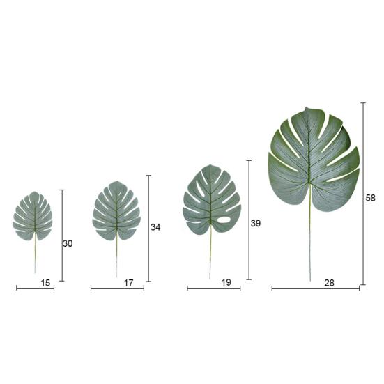 10 шт. искусственные растения поддельные листья монстеры для декора стен гостиной и вечеринки
