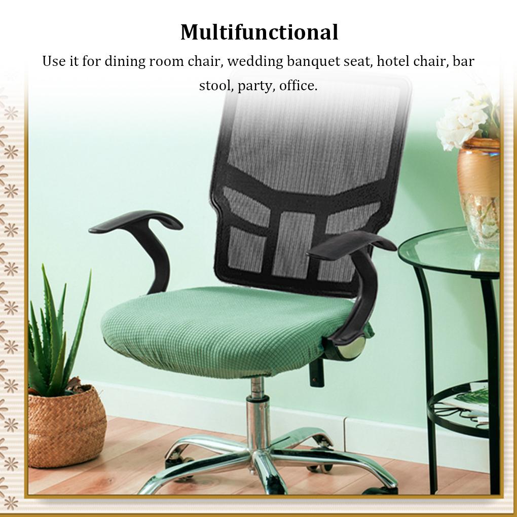 Chair Cushion Cover Seat Covers Backrest Protector Soild Color Adjustable Dirt-Resistant for Banquet Home Kitchen
