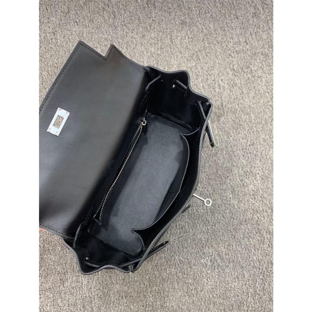 Новая сумка KL из коровьей кожи первого слоя женская с двойным карманом вместительная большая сумка через плечо для работы