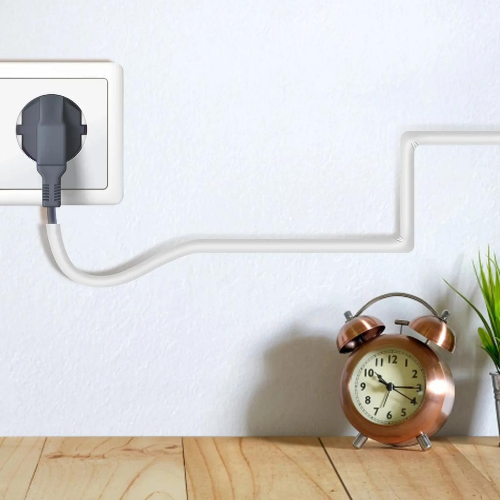 1PC 2m/78.74inch Cord Management Channel,Invisible Decorative Wire Cover, Anti-Step Protector, Adhesive Soft Cable Racew