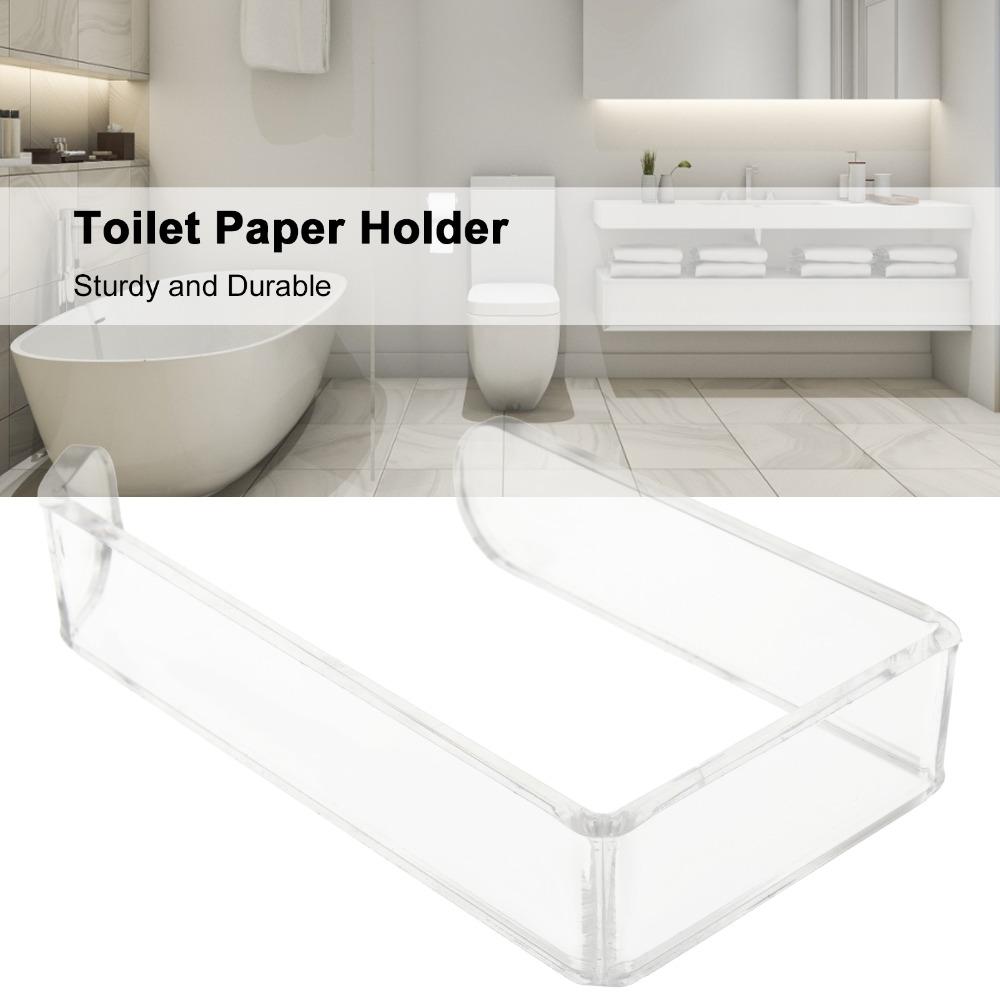 Acrylic Toilet Paper Holder Transparent Towel Storage Rack Durable Tissue Holder Home Office