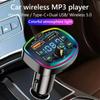 Car Charger FM Transmitter Bluetooth 5.0 Hands Free True 3.1A Dual USB Port PD Fast Charging MP3 Music TF Card U Disk Player