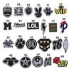 Yixiu Embroidered Black Small Badge: Trendy Clothing Decoration Patch