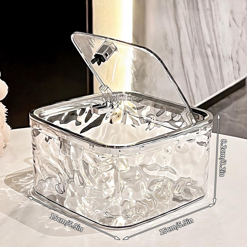 Коробка для хранения аксессуаров для волос, большая вместимость, прозрачный акрил, портативная коробка для хранения, органайзер для резинок и заколок для волос для девочки