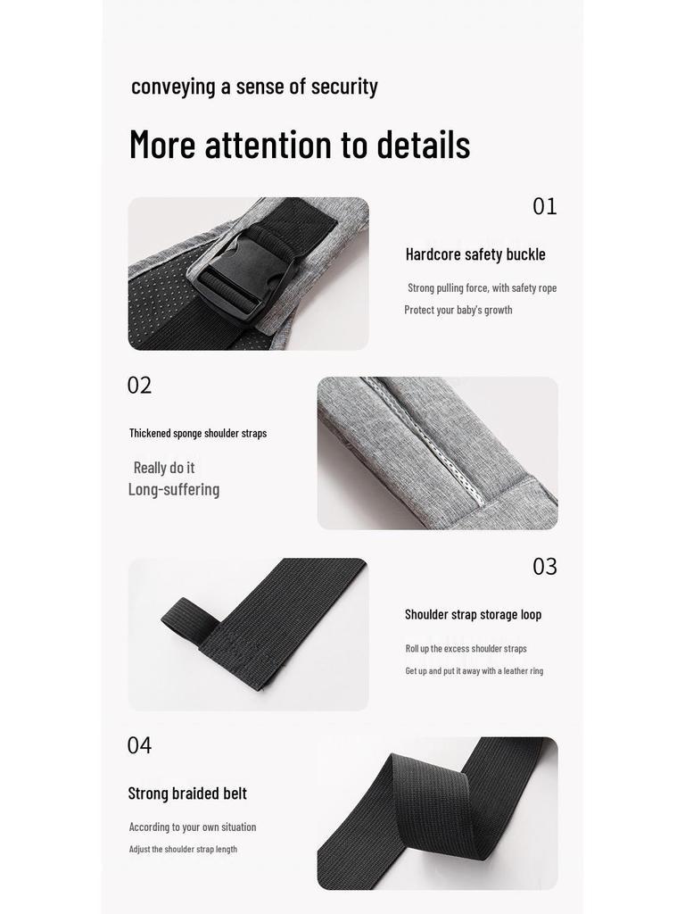 Multifunctional Four Seasons Baby Carrier - Front-Facing, Single Shoulder Sling for Toddlers