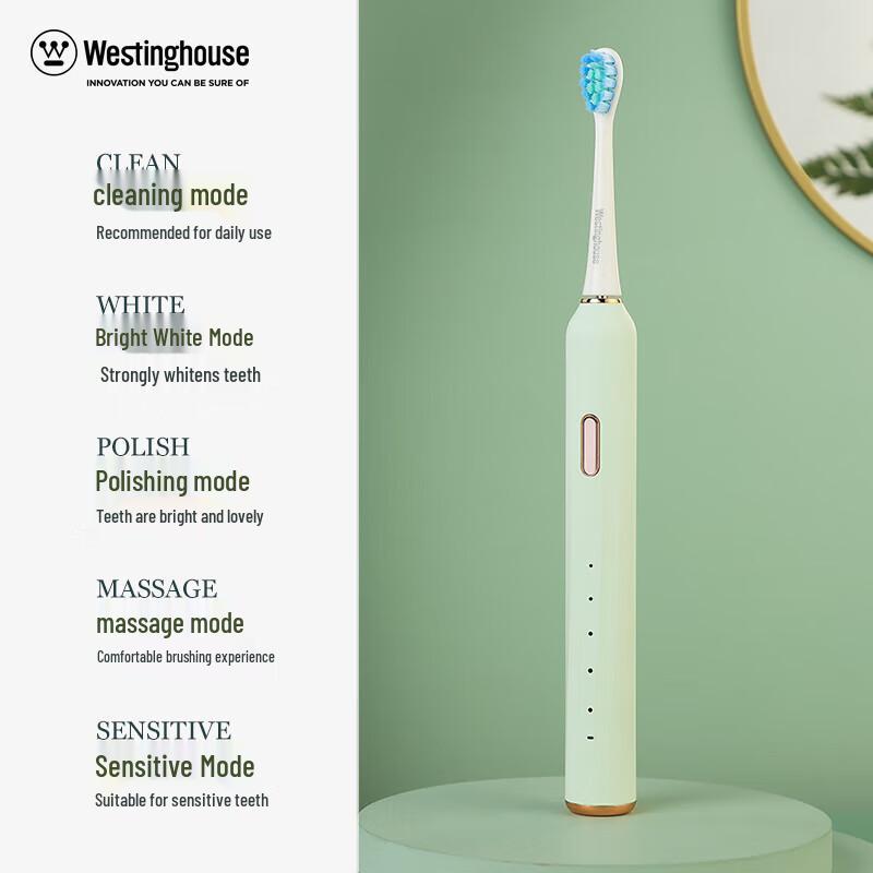 Westinghouse Умная звуковая электрическая зубная щетка, вилка CN (адаптер в комплекте)