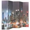 VidaXL Cloison de séparation pliable 200x170 cm New York la nuit