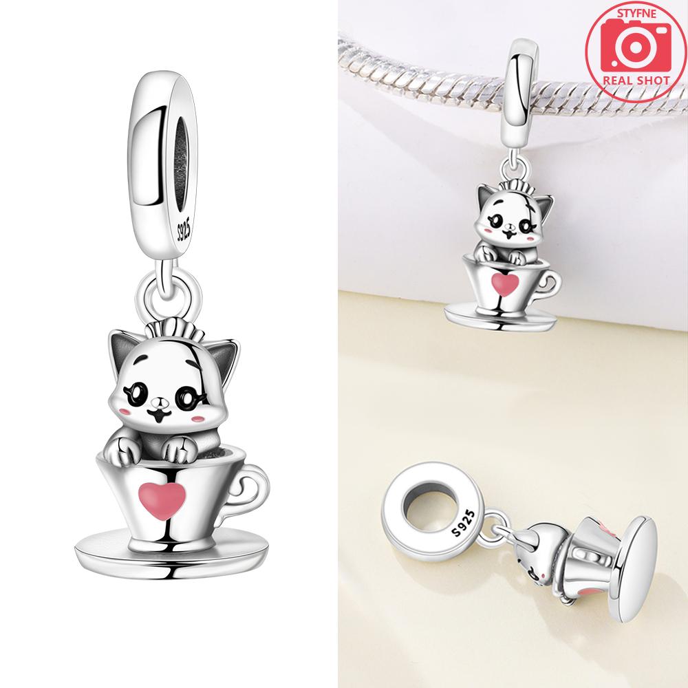 Pink Zircon Love copper Bead Charms Charm Bead Charms Compatible With Bracelets Women Jewellery Diy Anniversary Gift Delicate Accessories Bag Charm