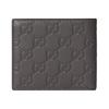 Gucci GG Emblem double G letter embossed GG printed embossed leather wallet men's gray