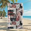 New, Double-sided Velvet Beach Towel Quick-drying Sports Towel Printed Bath Towel