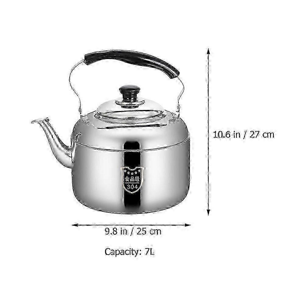 Stainless Steel Whistling Tea Kettle Household Large Water Kettle with Handle hwy