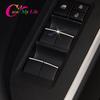 Color My Life 7Pcs/Set ABS Chrome Car Window Switch Lifter Knob Cover Trim Sticker for Toyota Camry