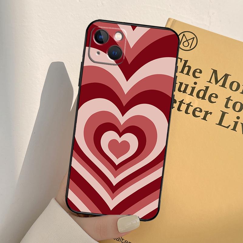 Чехол для телефона 'Latte Love Tunnel Brown Heart' для iPhone 17 16 14 13 12 11 15 Pro Max mini XR 16e 15 16 Plus 17 Air Полное покрытие