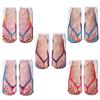 Casual Flip Flops Pattern Slippers Sandals Short Socks Crew Stocking Low Ankle Sox